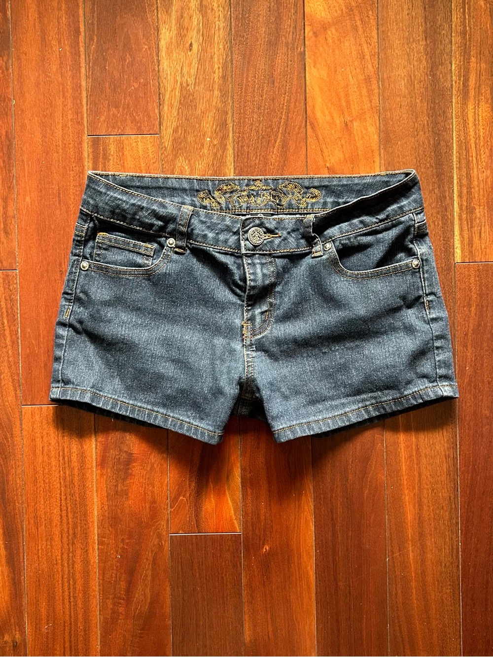 Low-Rise Denim Shorts